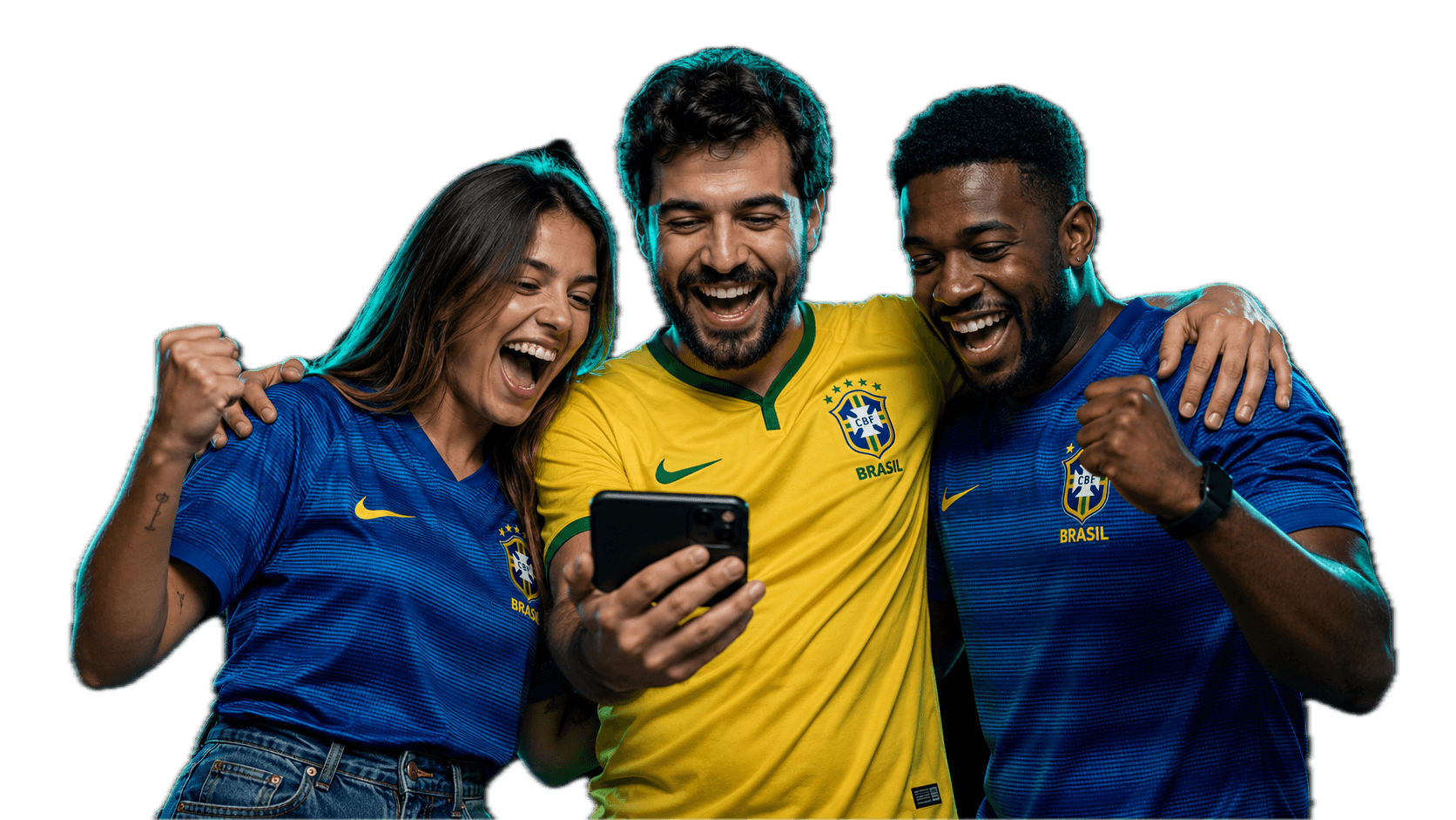 Torcedores celebrando durante uma partida da Copa do Mundo